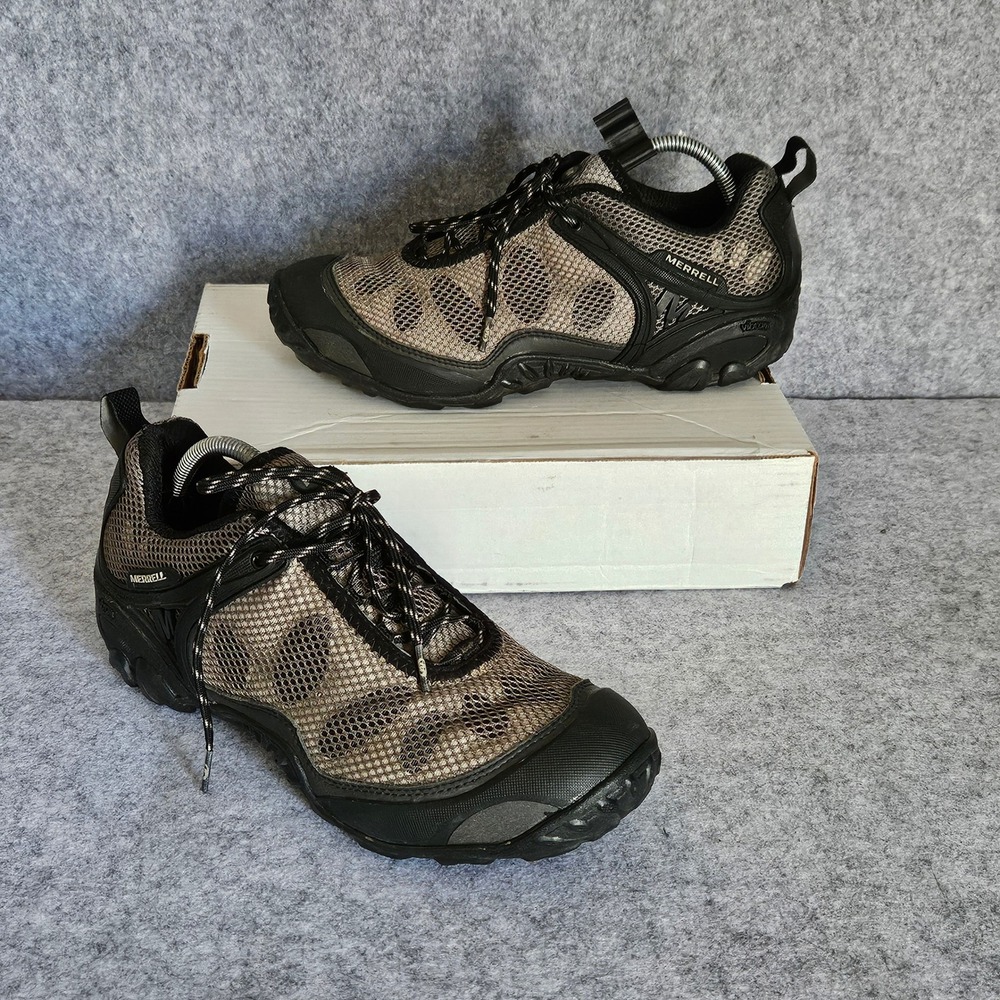 Merrell Siren Sport Hiking Shoes Black Tan Mesh Vibram Trail Sneakers Size 10